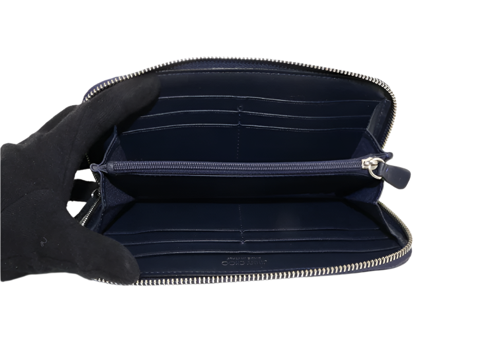 jimmy choo star studded long wallet