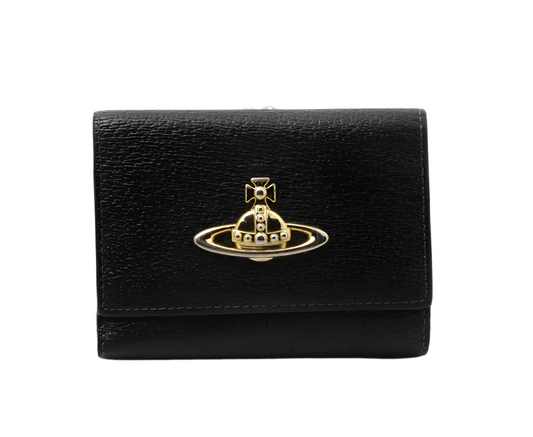 vivienne westwood black orb logo wallet