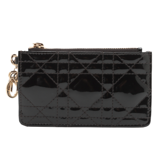 vintage lady dior cannage cardholder wallet