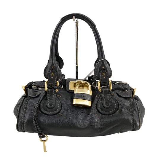 chloé dark brown paddington bag