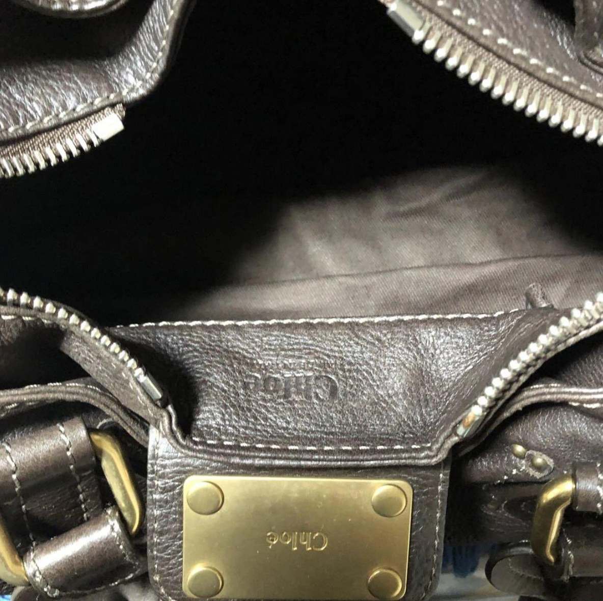 chloé dark brown paddington bag