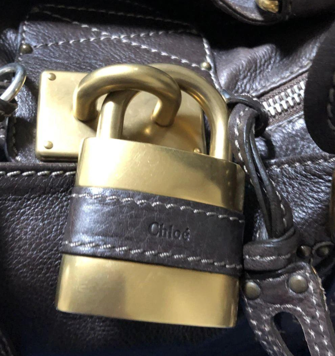 chloé dark brown paddington bag