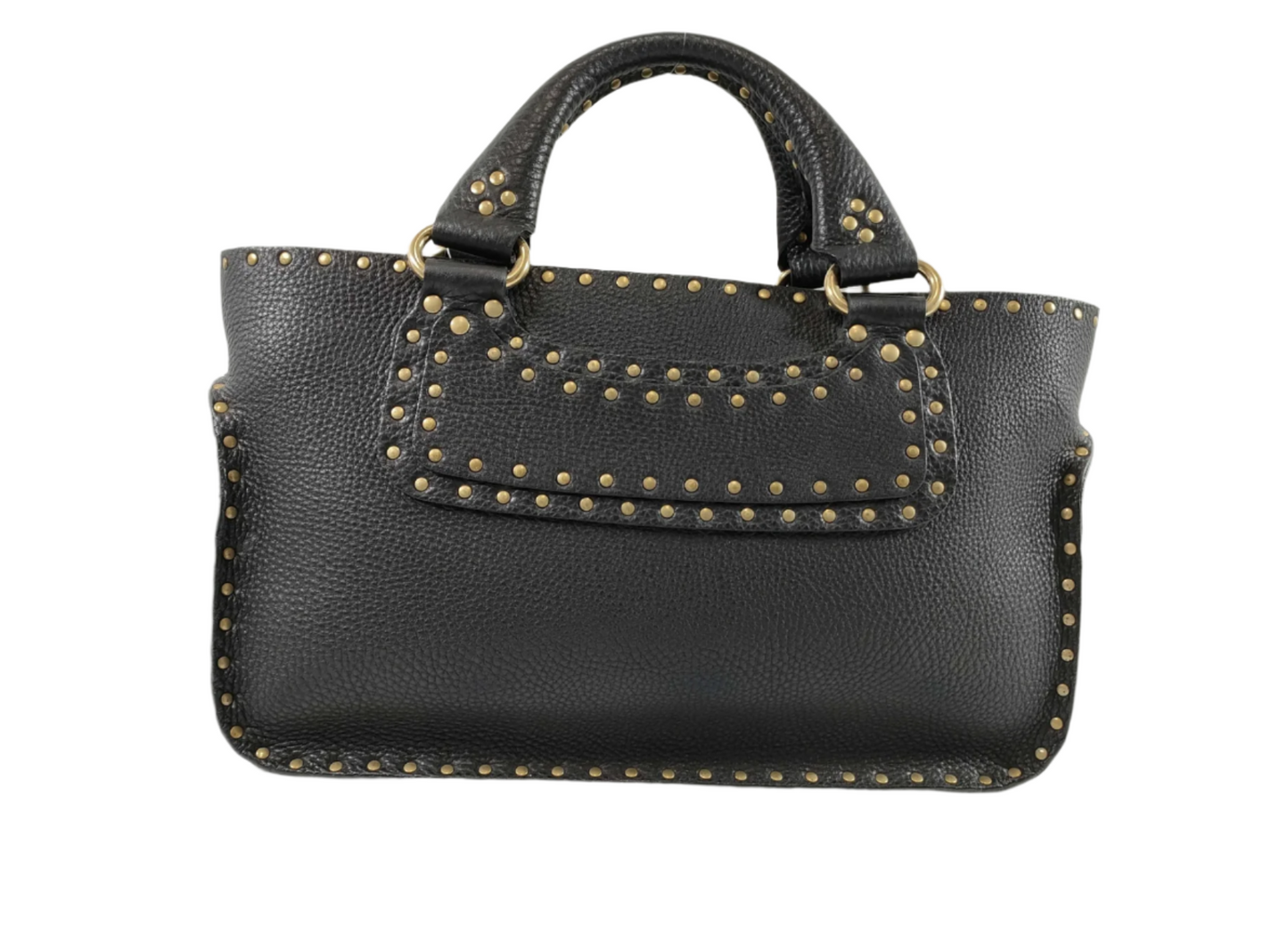 celine black studded boogie bag