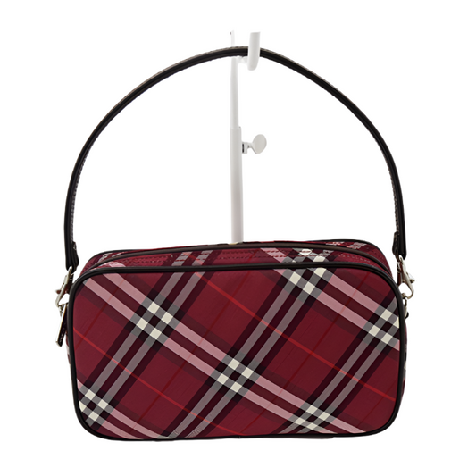 burberry burgundy nova plaid pochette bag