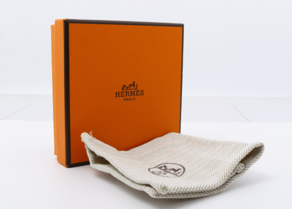 HERMÈS orange leather kelly double tour bracelet