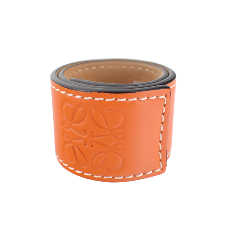loewe leather slap on logo bracelet