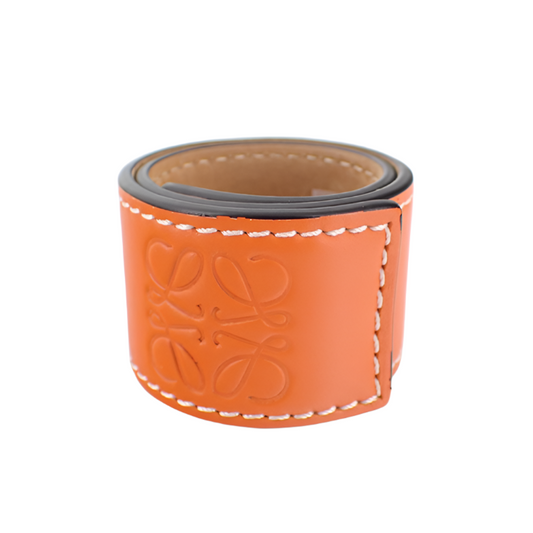 loewe leather slap on logo bracelet