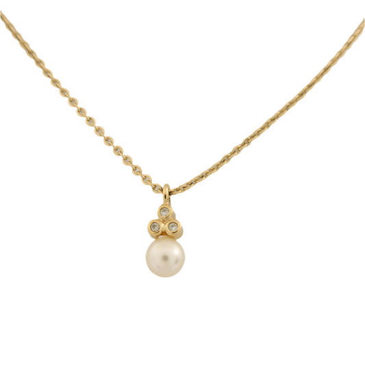 christian dior pearl x rhinestone necklace