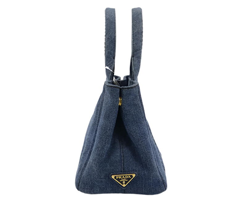 prada denim canapa handbag