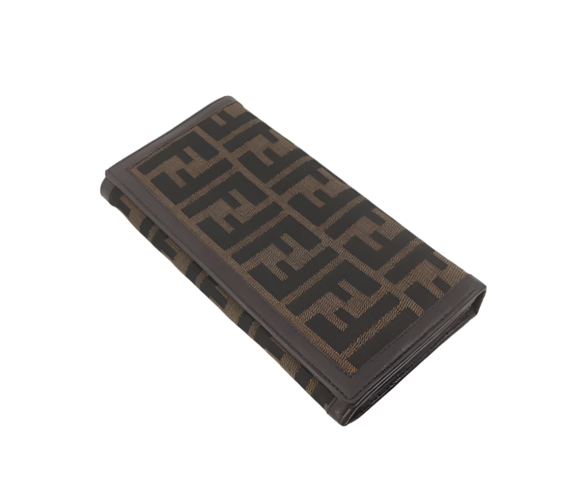 set of two fendi zucca wallets