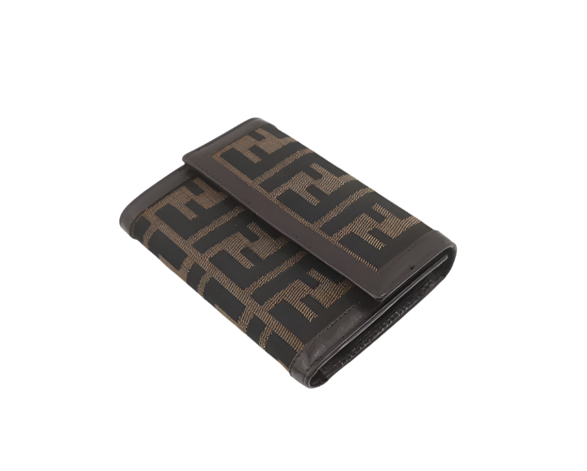 set of two fendi zucca wallets