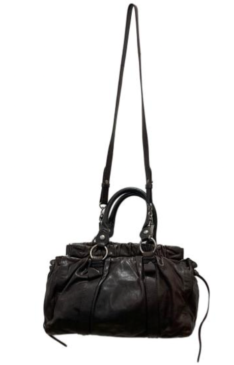 miu miu dark brown vitello lux bag