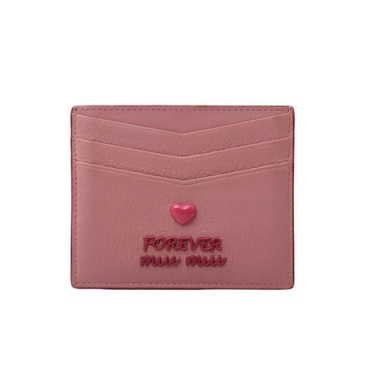 Miu Miu Madras Forever Love Pink Cardholder