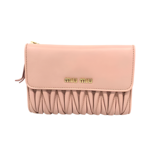 Miu Miu Matelasse Tri-fold Wallet