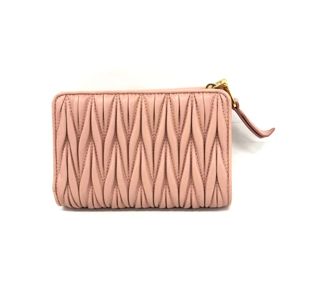 Miu Miu Matelasse Tri-fold Wallet