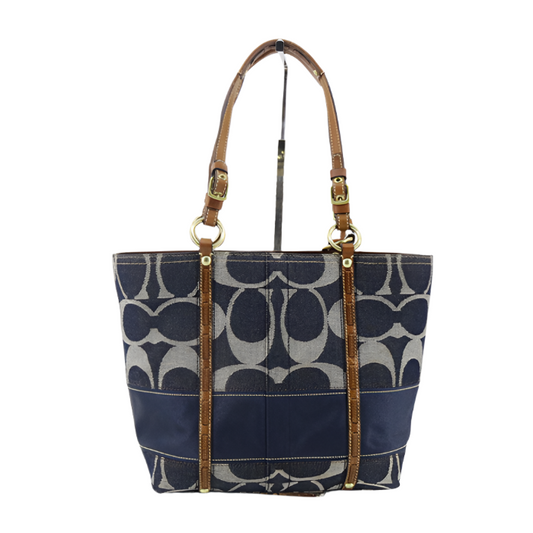 coach legacy denim signature stunning tote