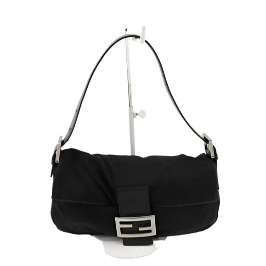 Fendi Black Jersey Baguette