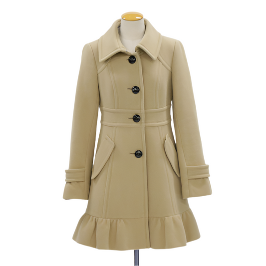burberry beige pleated flirty coat