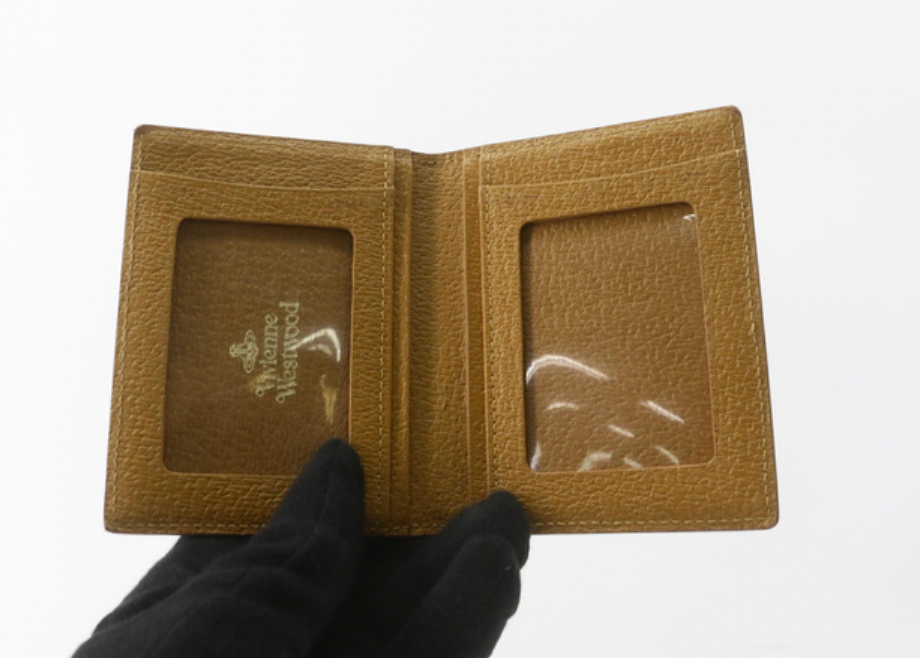 vivienne westwood beige orb logo card holder