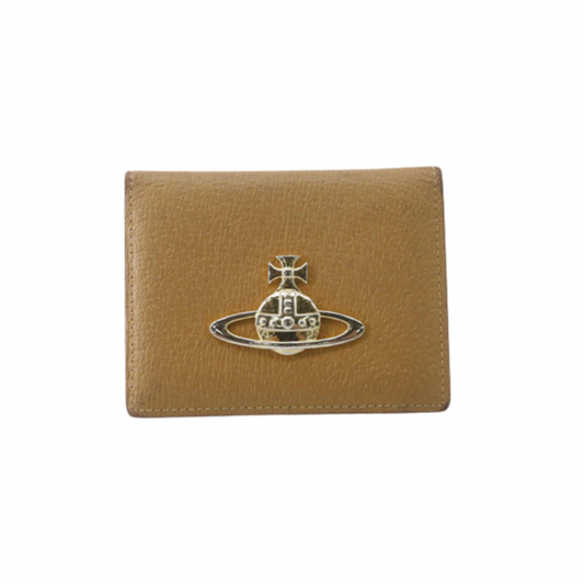 vivienne westwood beige orb logo card holder