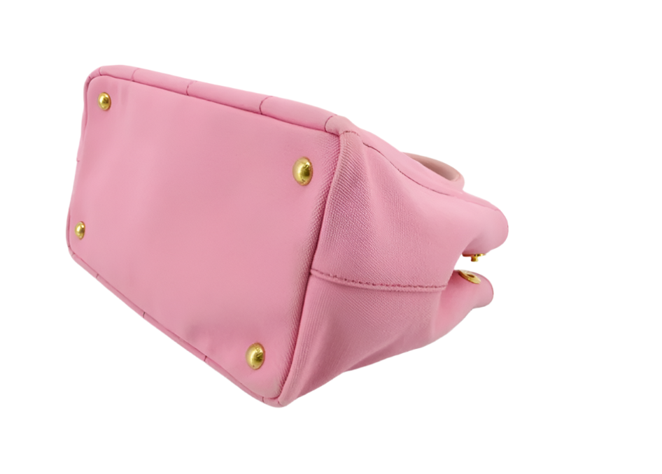 prada light pink canapa handbag
