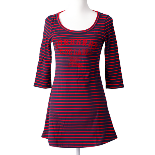 burberry cutesy vintage half sleeve striped tunic