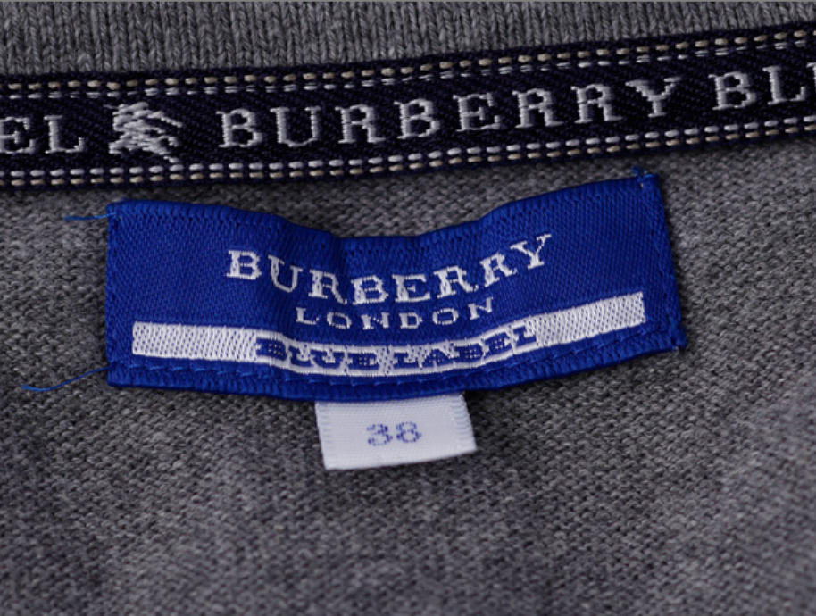 burberry cutesy grey vintage half sleeve striped tunic