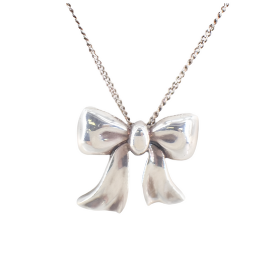 tiffany & co. 925 silver ribbon necklace