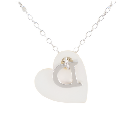 christian dior pearl heart necklace