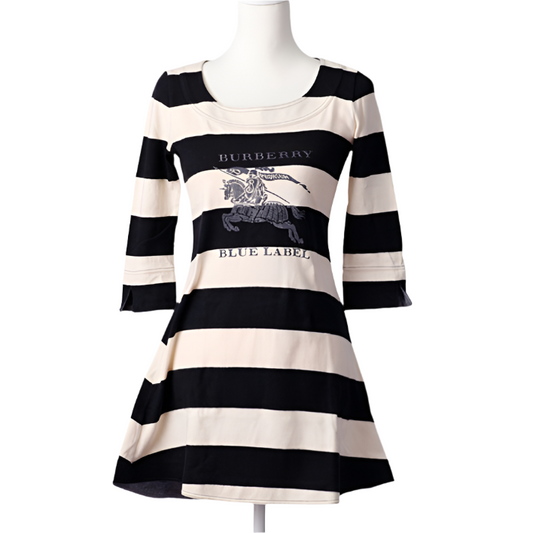 burberry girly vintage half sleeve striped tunic