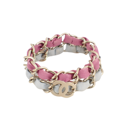 CHANEL Vintage double chain bracelet