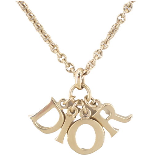 christian dior logo necklace