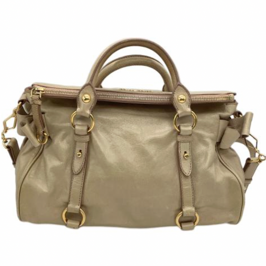 miu miu beige vitello vintage bow bag