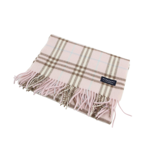 Burberry 100% Cashmere Baby Pink Scarf