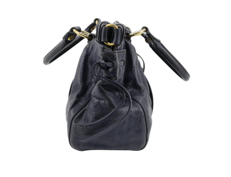 miu miu vitello bag in navy blue