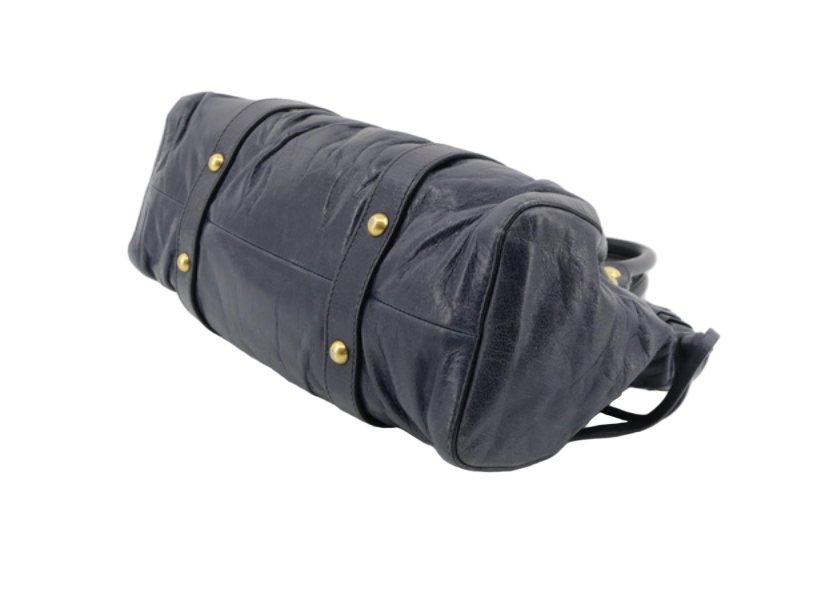 miu miu vitello bag in navy blue