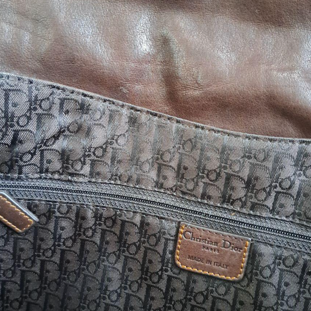 christian dior chocolate brown gaucho bag