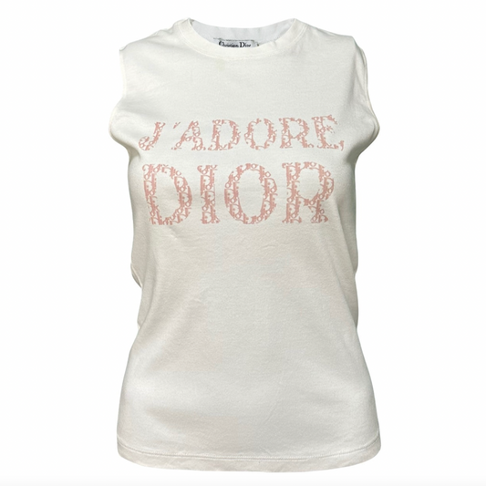 Christian Dior  2004 Pink Trotter "J'ADORE DIOR" Tank Top