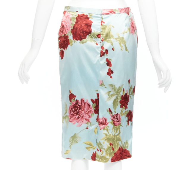 DOLCE GABBANA Vintage floral silk skirt Carrie Bradshaw