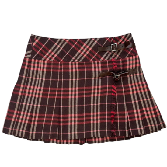 Burberry Iconic Plaid Mini Wrap Skirt