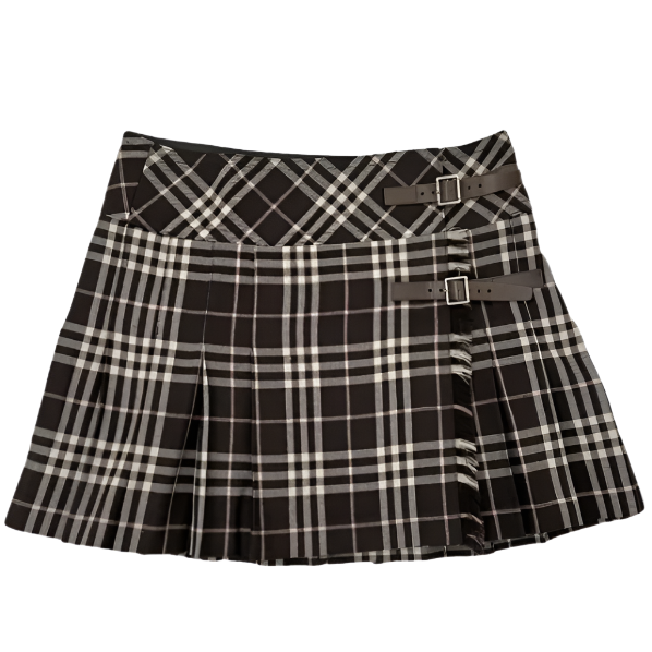 Burberry Iconic Plaid Mini Wrap Skirt