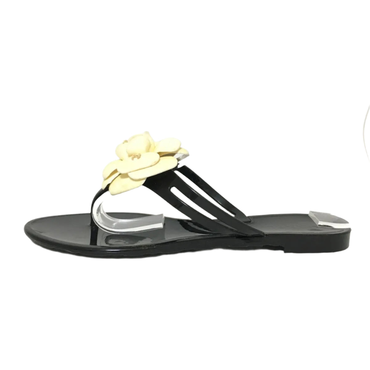 Chanel Iconic Camellia Flower Sandals (EU 37)