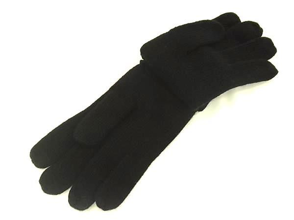 Vivienne Westwood Black Wool Orb Logo Gloves