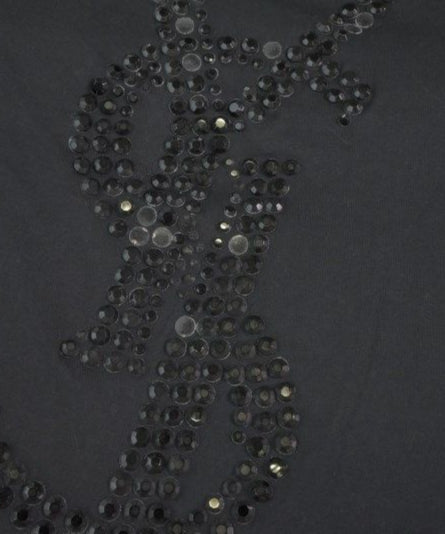 Yves Saint Laurent Vintage Logo Sequin Top