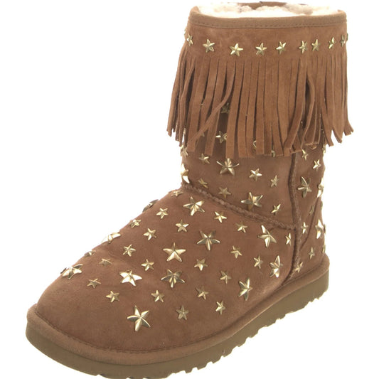 Jimmy Choo x Ugg Boho Star-Studded Fringe Boots (EU 38, US 7)