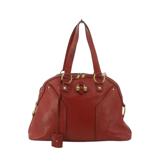 Yves Saint Laurent Rive Gauche Muse Shoulder Bag in Wine Red