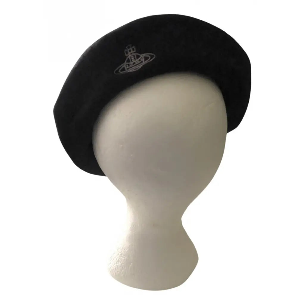 Vivienne Westwood Black Orb Logo Beret