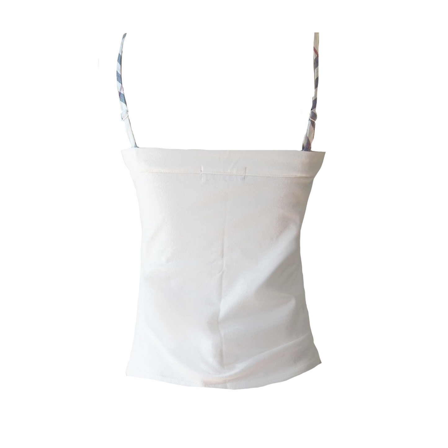 burberry 100% cotton white nova lined tube top
