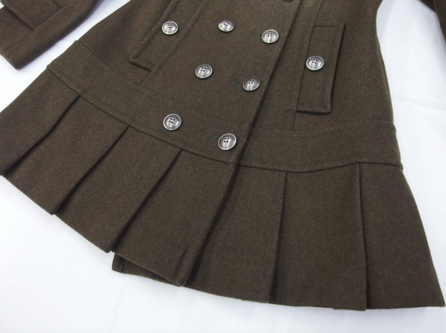 burberry blue label pleated flirty dress coat