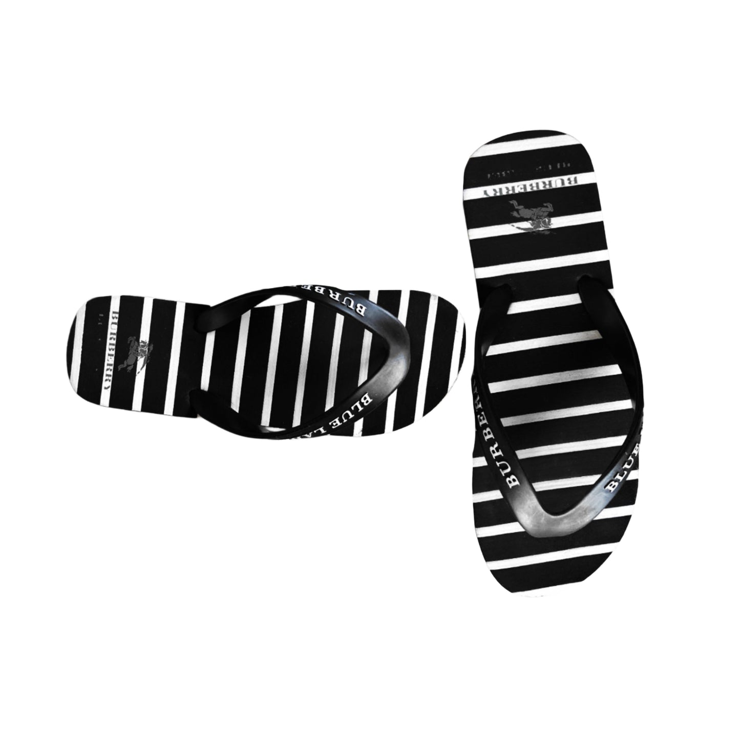 burberry striped beach flip flops